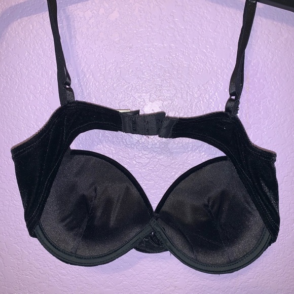 Frederick’s Black velvet and rhinestone bra - Picture 2 of 3